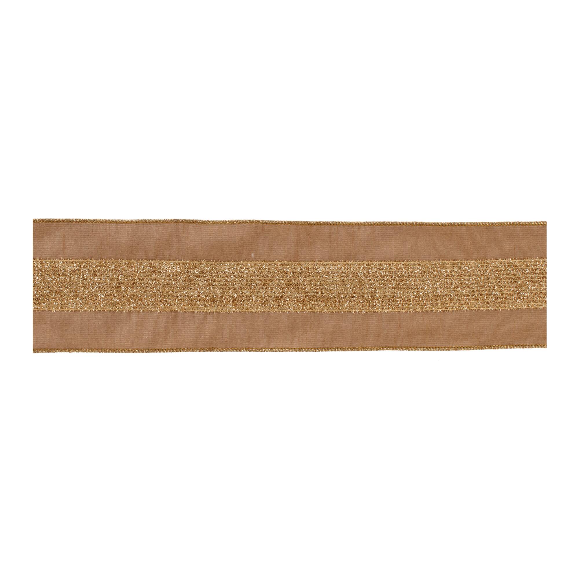 4" x 5yd. Gold Shimmer Wired Ribbon, 2ct.